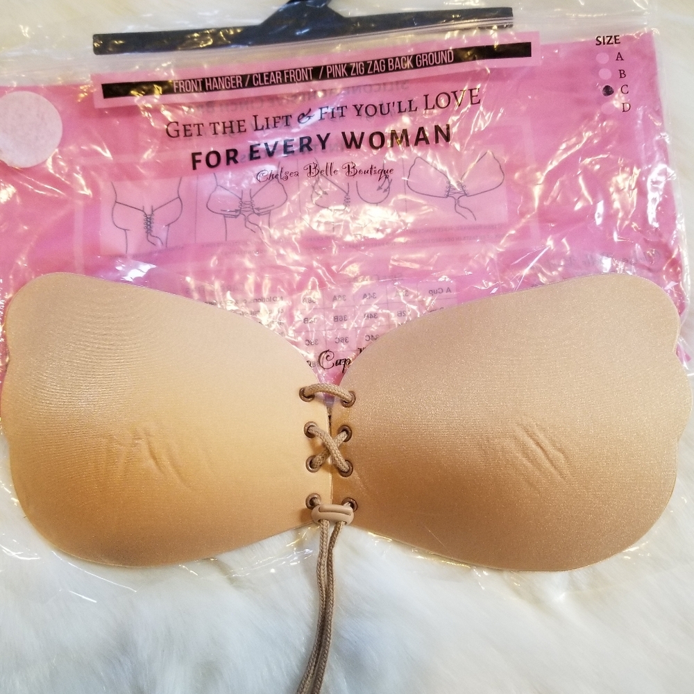 Silicone adhesive bra  C Cup New